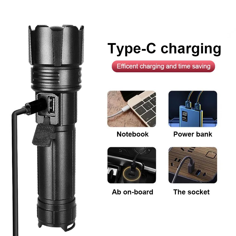 Powerful LED Rechargeable Flashlight