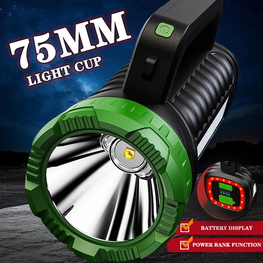 Powerful LED Searchlight Portable Rechargeable