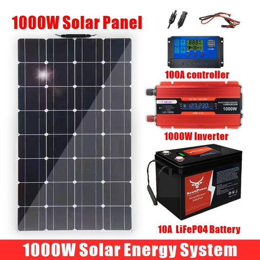 1000W Solar System Complete Home Kit