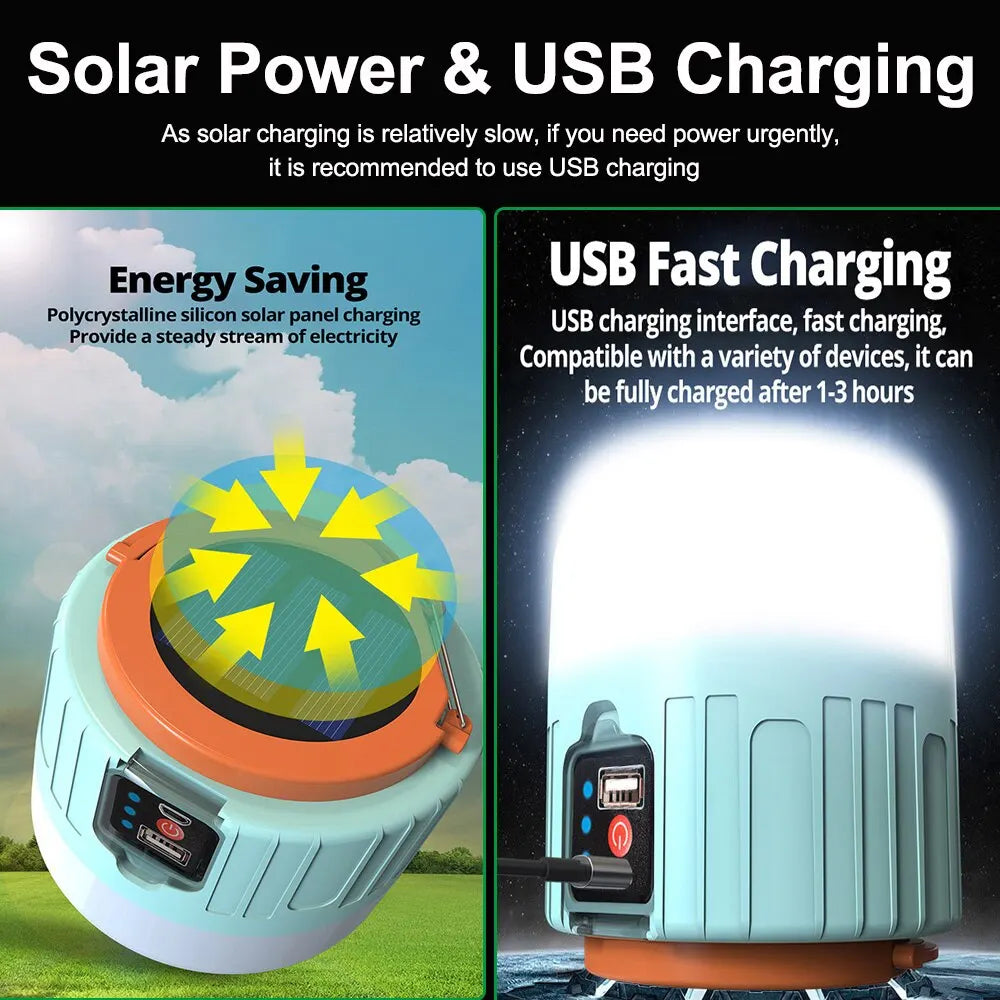 Solar LED Rechargeable Lantern Power Bank