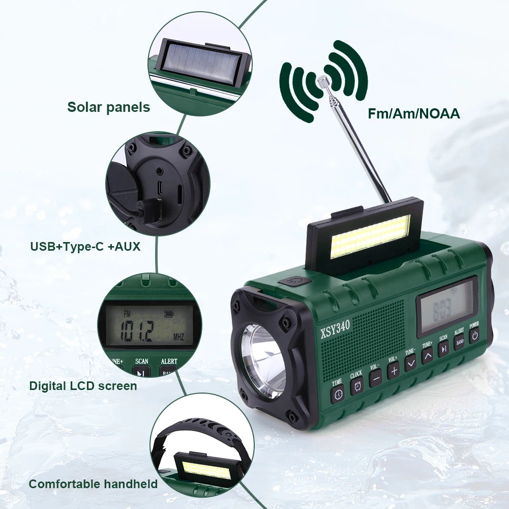 Portable Hand Crank Solar Radio