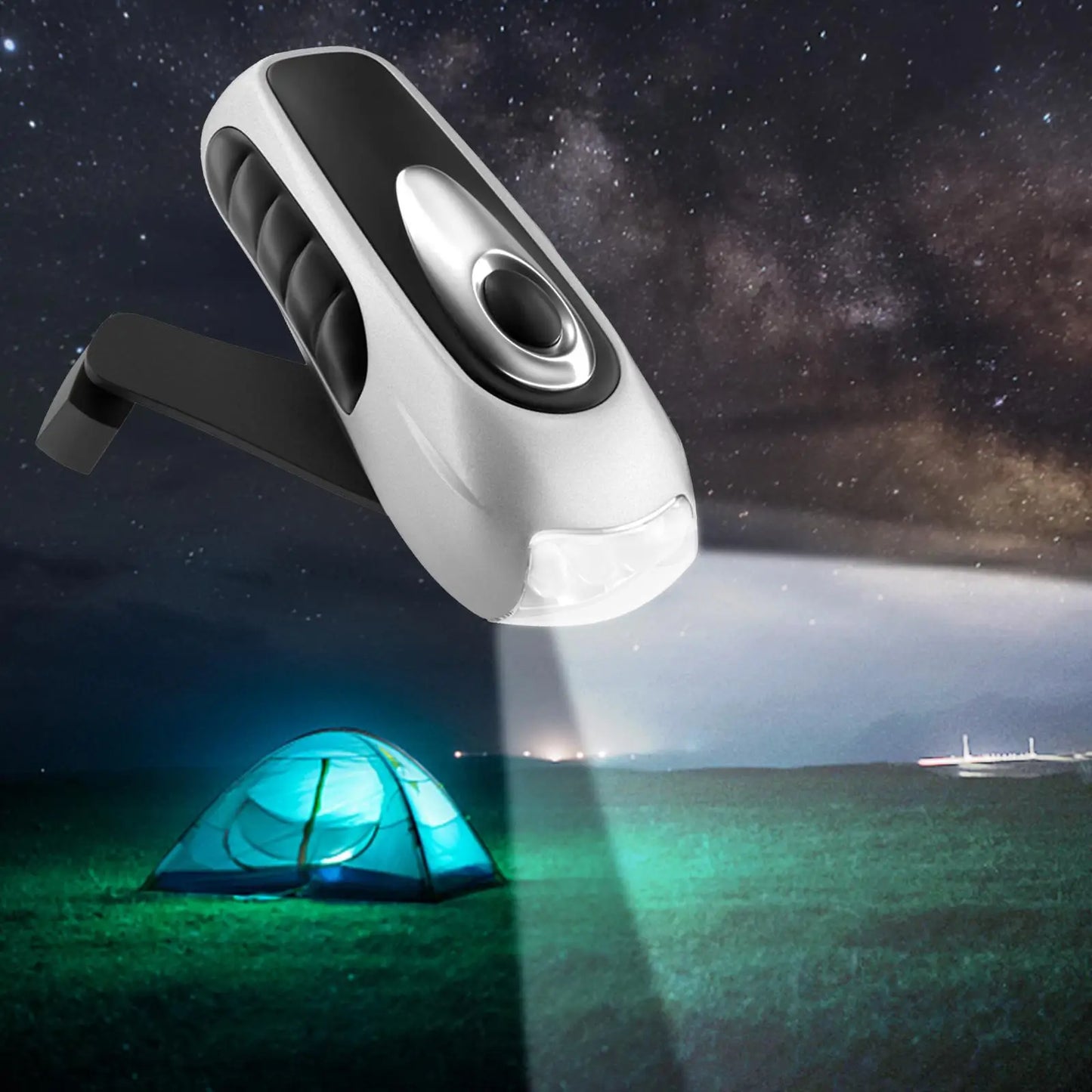 Portable Hand Crank Dynamo Flashlight