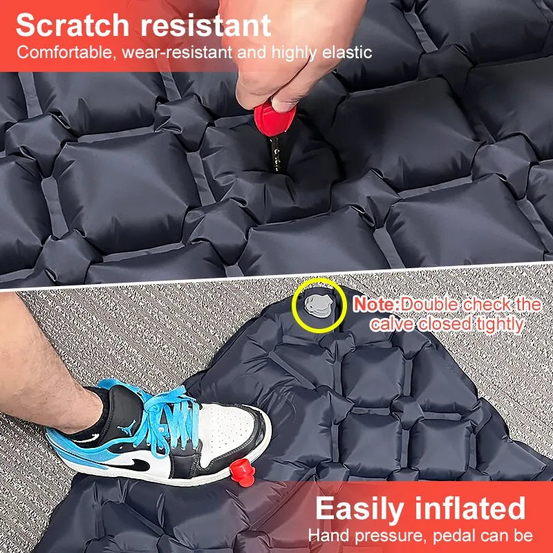 Inflatable Single Mattress With Pillows