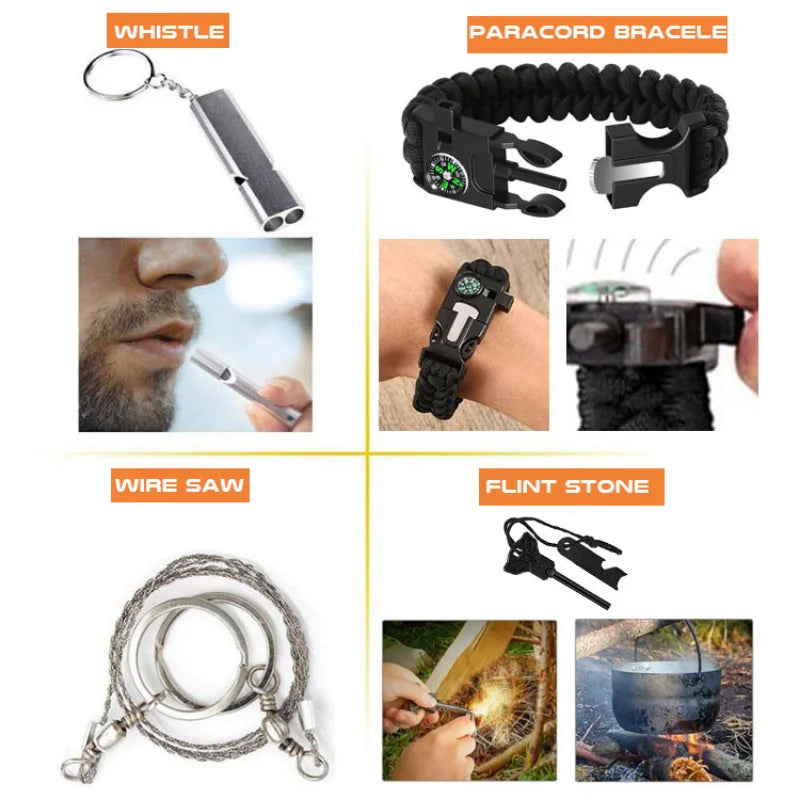 Multifunctional Tactical Outdoor Survival Tool Kit