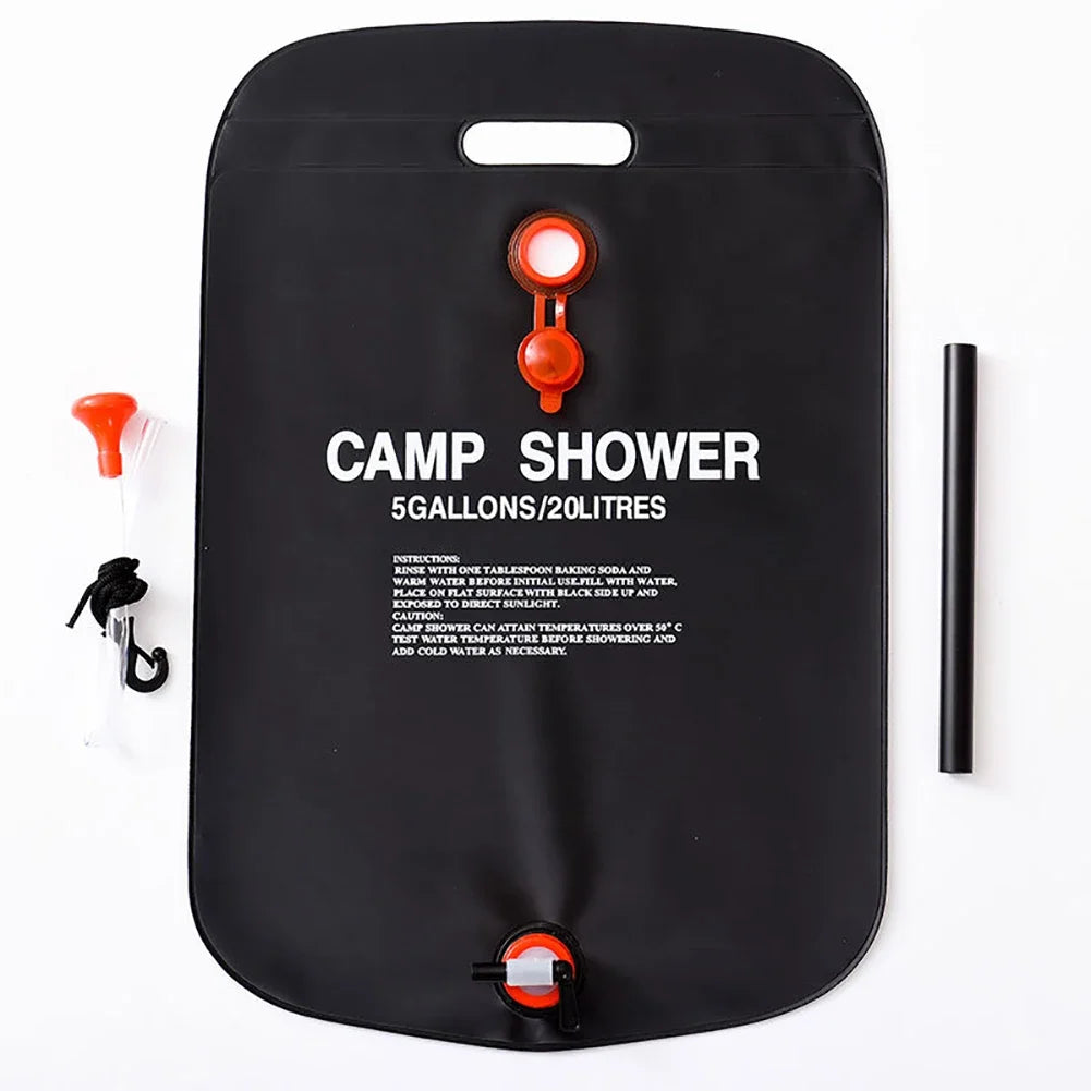 20L Portable Shower Bag Solar Heated