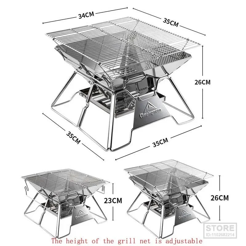 Stainless Steel Portable Camping Fire Pit