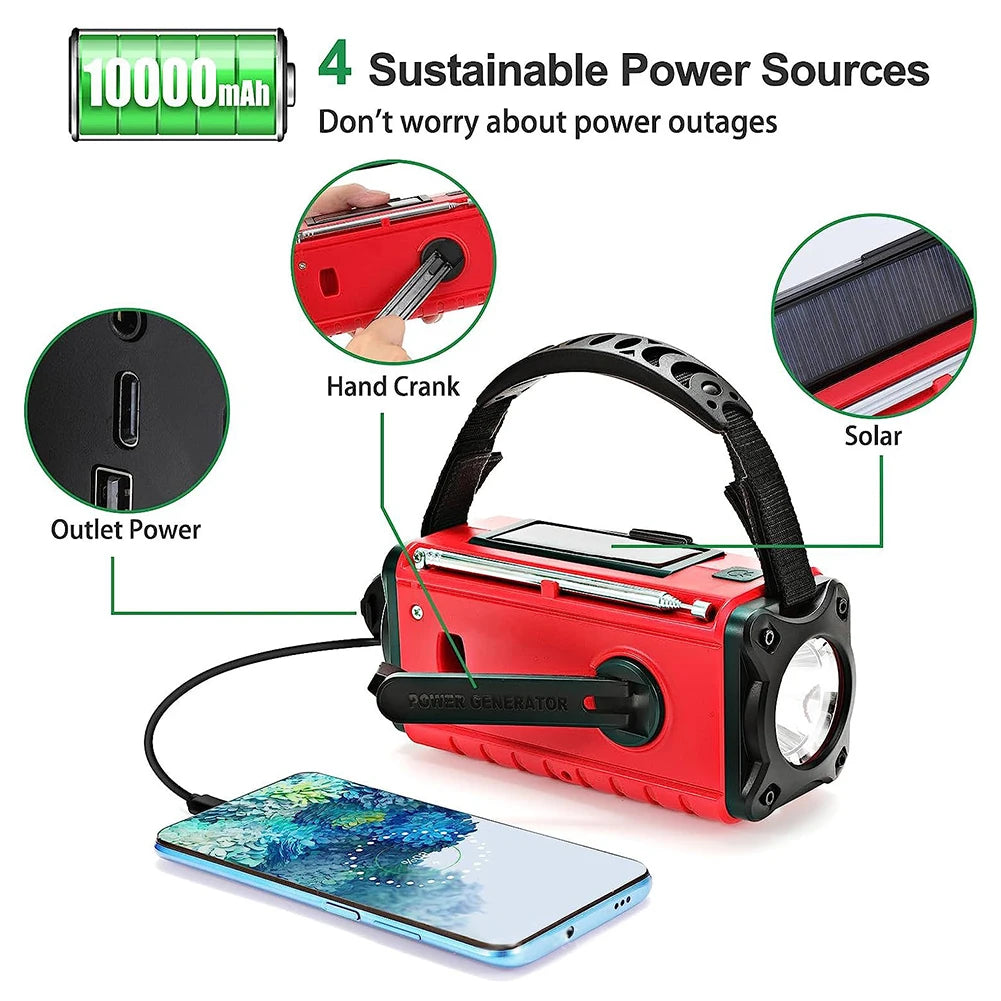 Portable Hand Crank Solar Radio