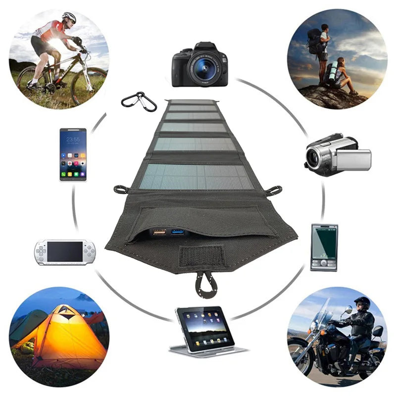 500W Folding Travel Solar Panel USB