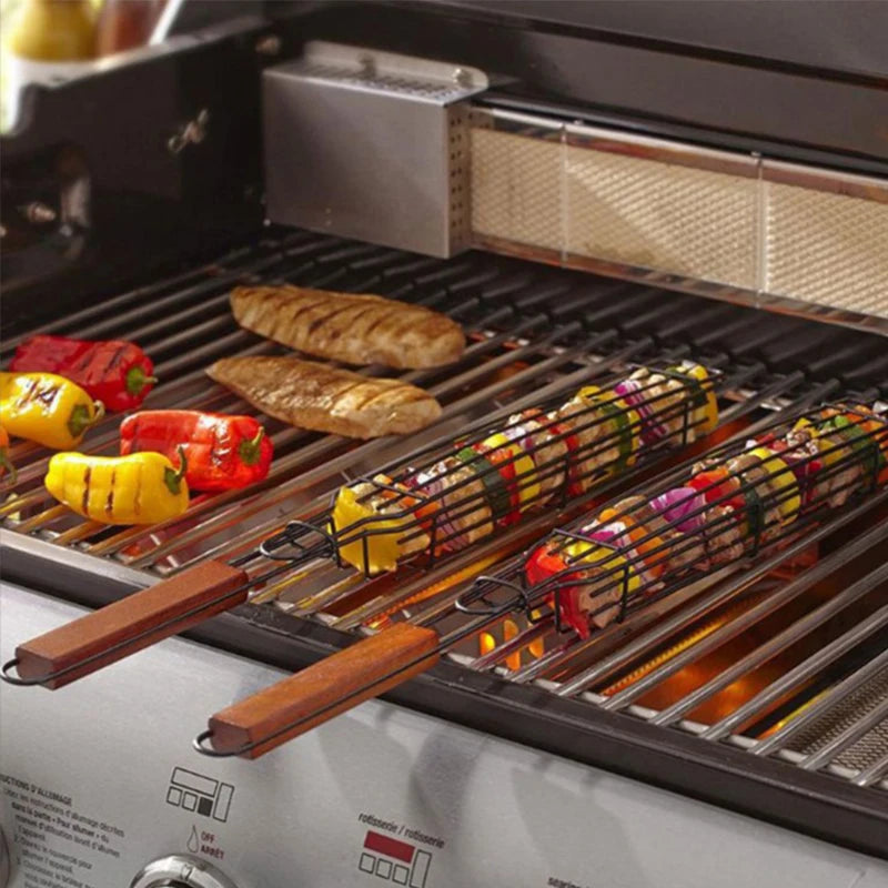 Barbecue Cage Skewer Grill Net