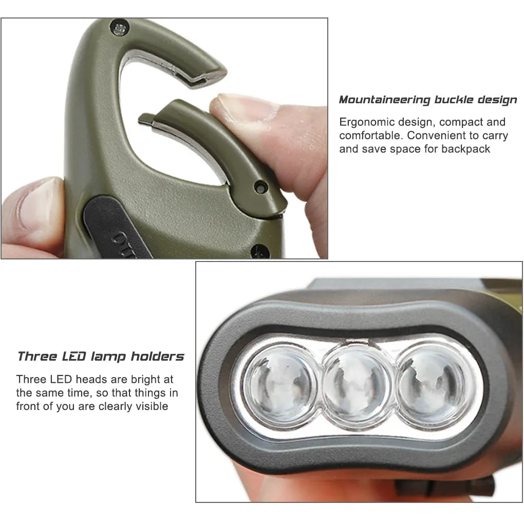 Hand Crank Mini LED Flashlight