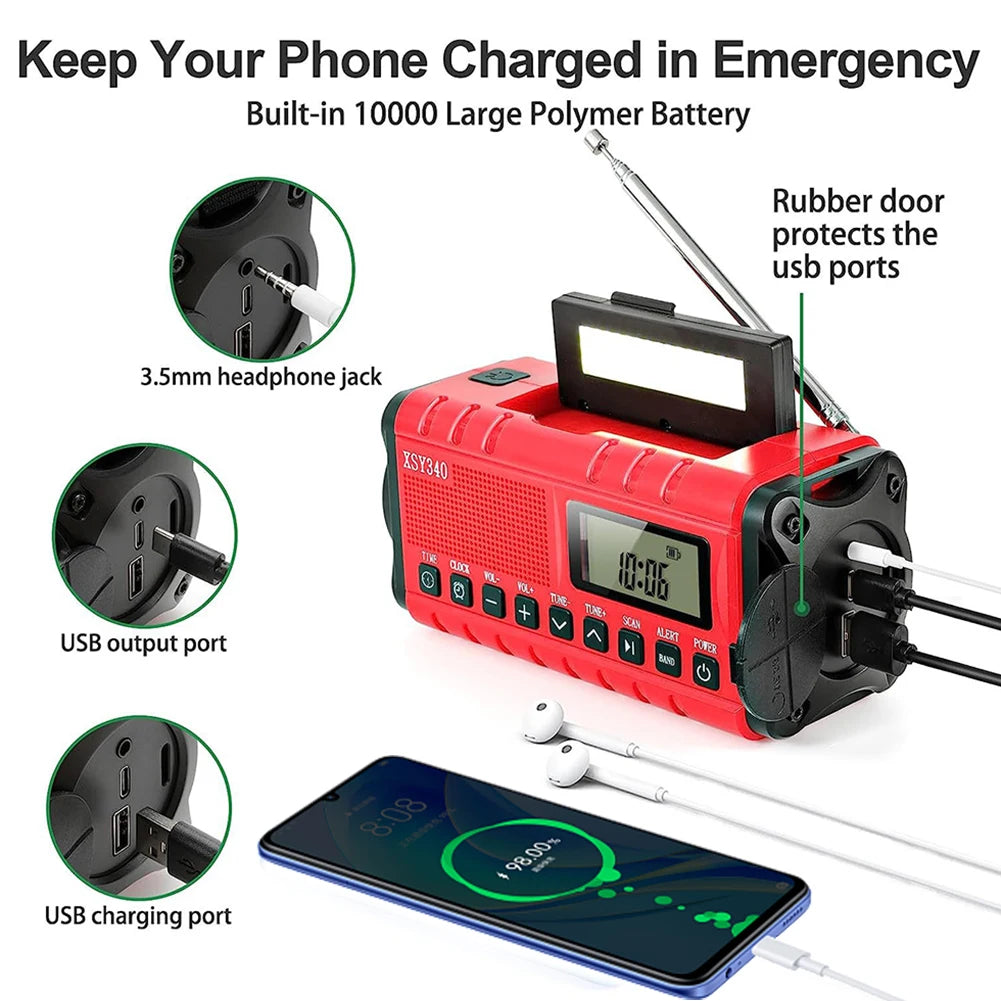 Portable Hand Crank Solar Radio