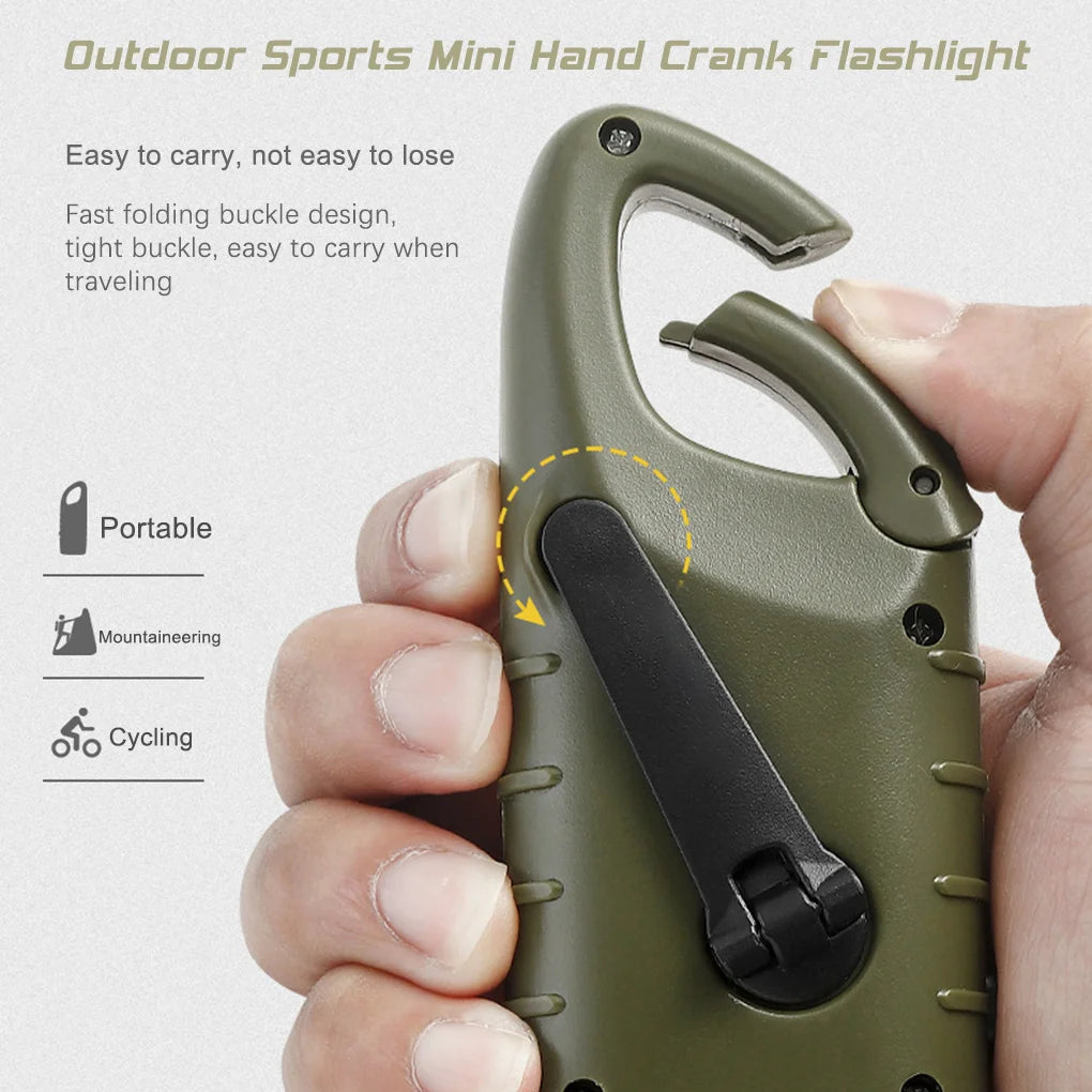 Hand Crank Mini LED Flashlight