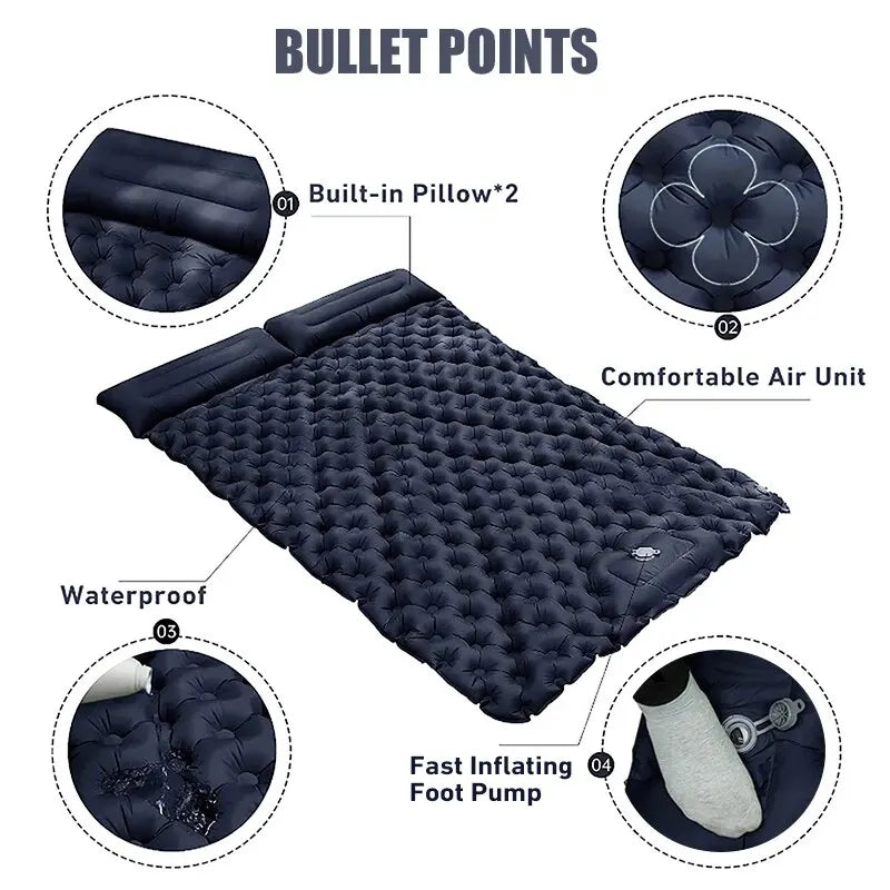 Double Mattress with Built-in Pillow