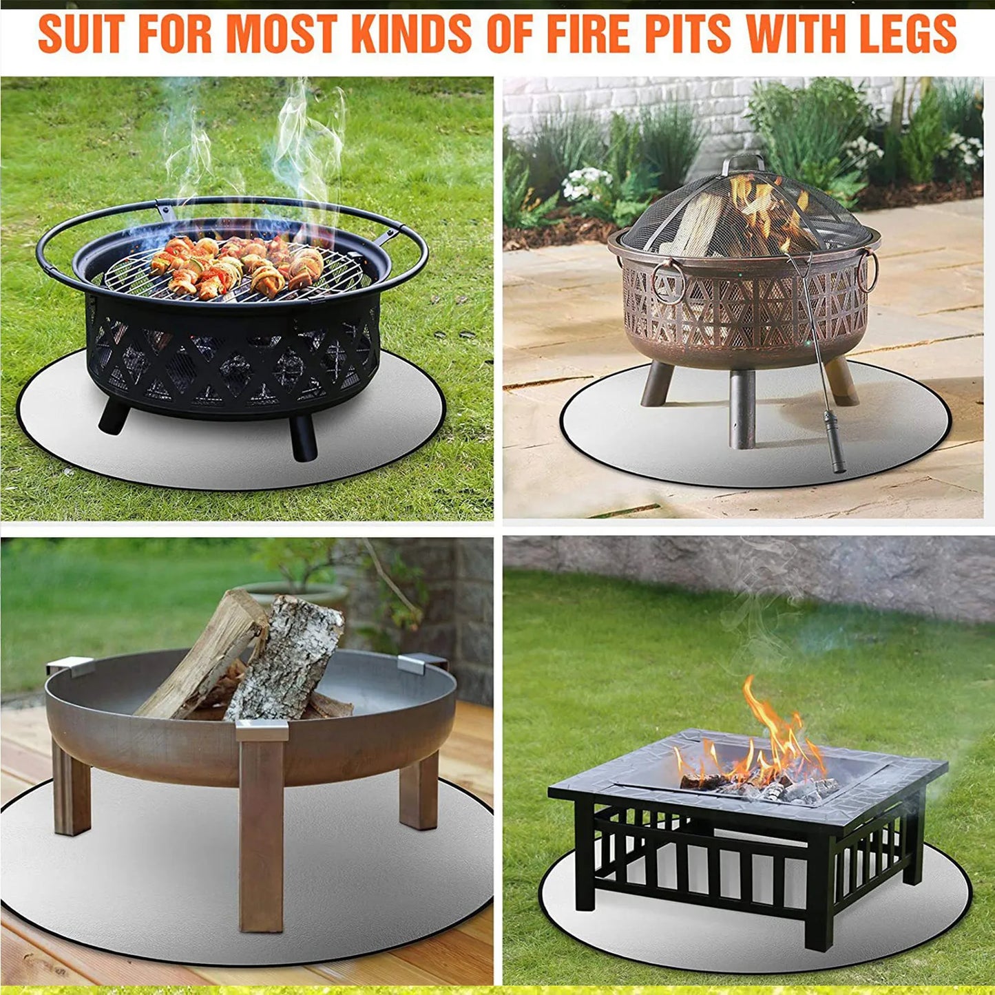 Fire Pit Fireproof Mat